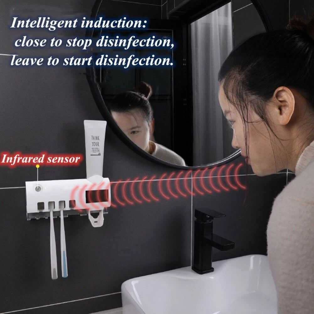 UV Toothbrush Sterilizer and Toothpaste Dispenser