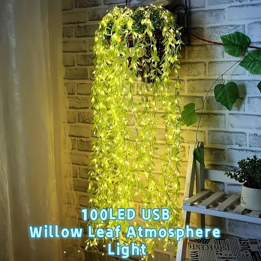 100 LED Curtain Leaf Lights