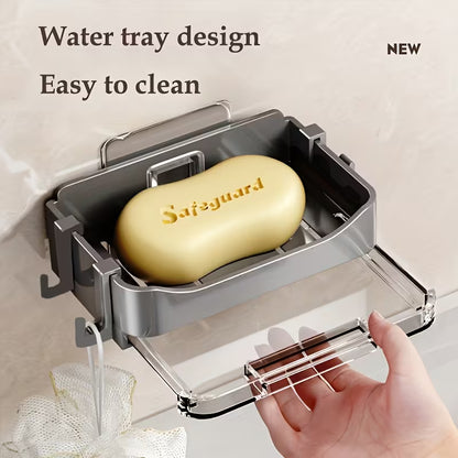 Wall-Mounted Soap Dish with Drain