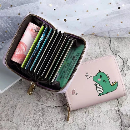 Cute Cartoon Printed Card Holder Wallet