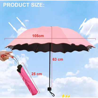 Magic UV Folding Sun/Rain Windproof Flowering Umbrella