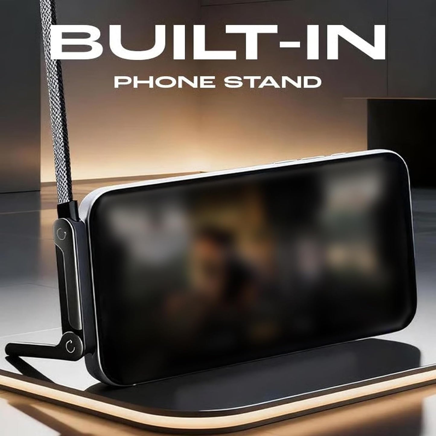 Angled Fast Charging Cable with Phone Stand