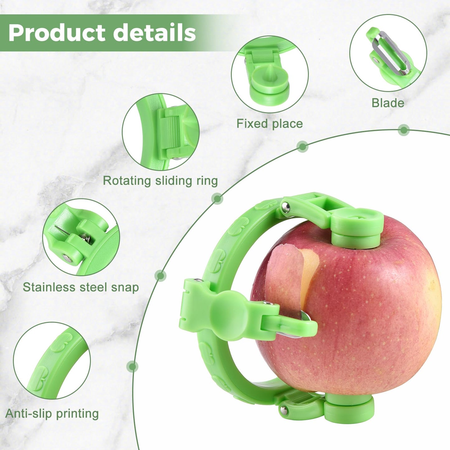 Foldable Manual Rotating Fruit Peeler