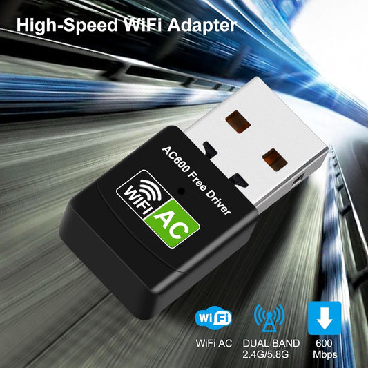 600Mbps Dual Band 2.4G 5.8G USB Wireless Network Adapter