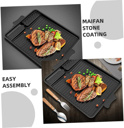 Korean Non-stick Rectangular Samgyupsal Grill Plate