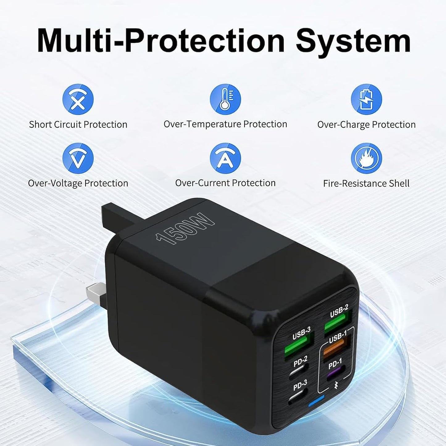 ⚡ 120W / 150W Fast Charging Adapter - 4 Ports & 6 Ports