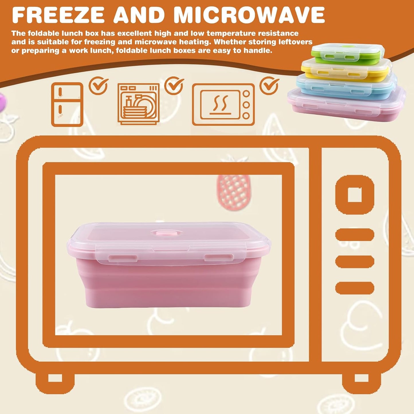 Collapsible Silicone Food Storage Container