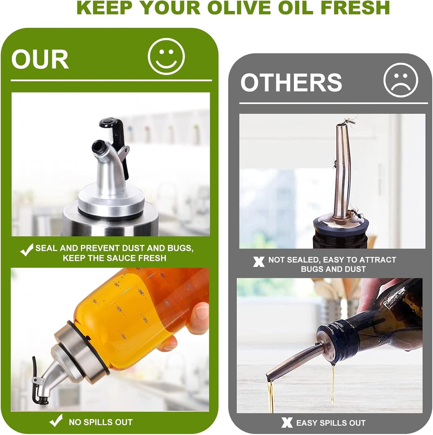 Glass Oil Seasoning Bottle 350ml