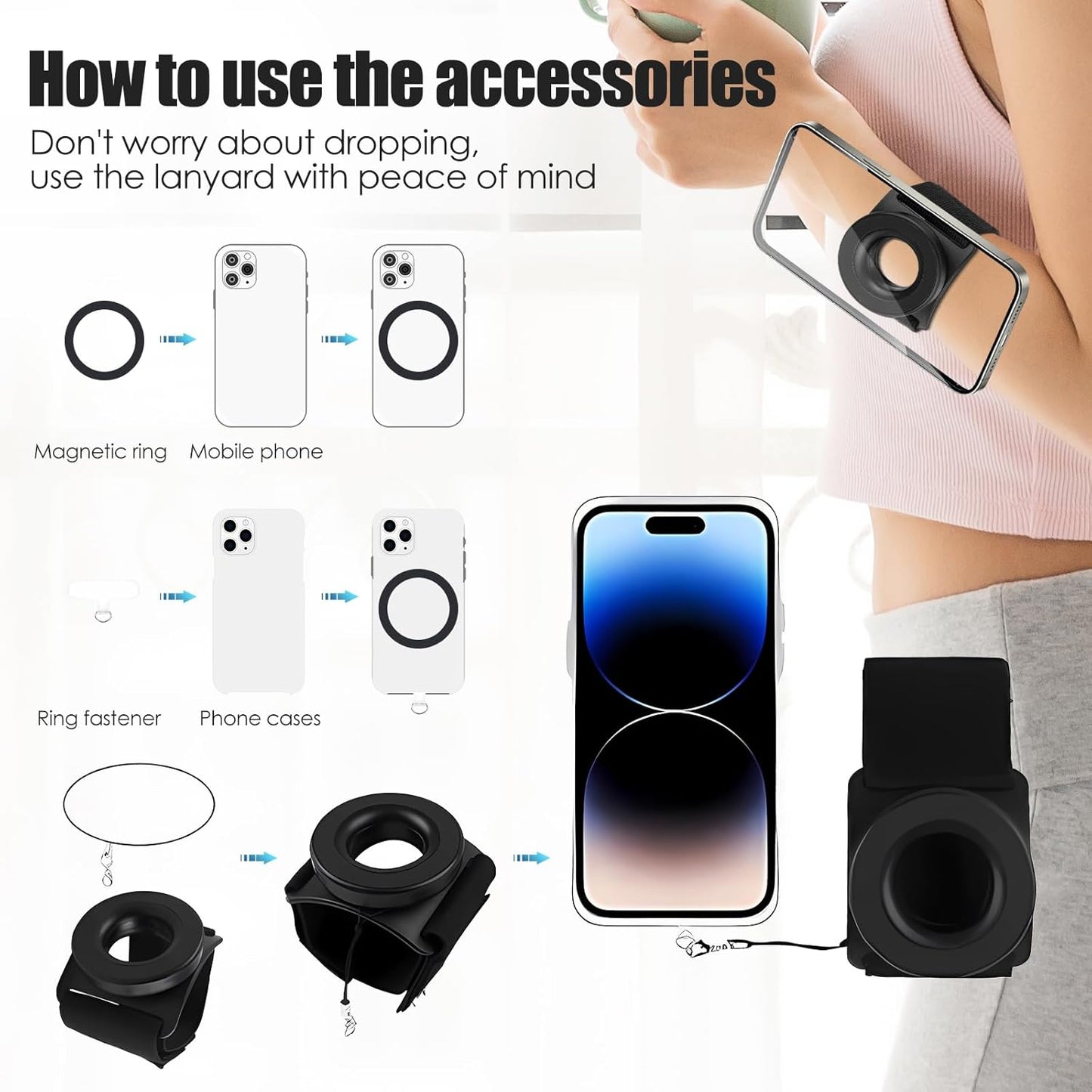 Magnetic Wristband Phone Holder