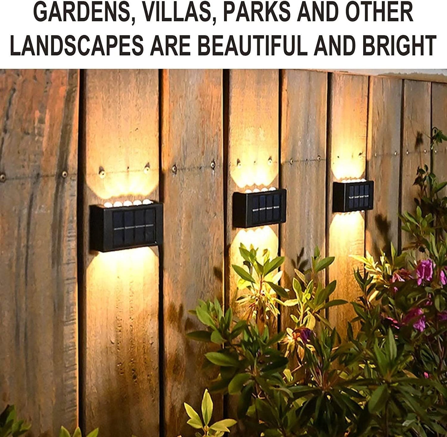 Solar Powered Waterproof Wall Lights
