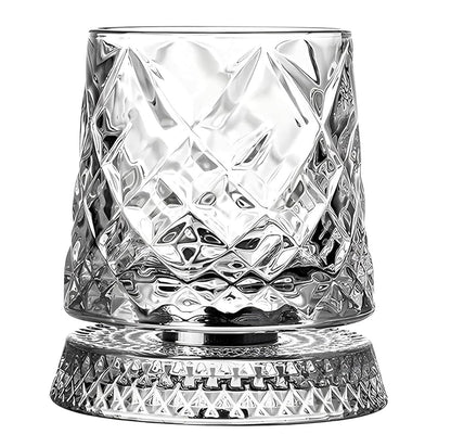 360° Rotating Whiskey Glass with LED Light Coaster