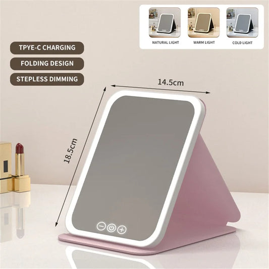 Compact Mirror with LED Lighting