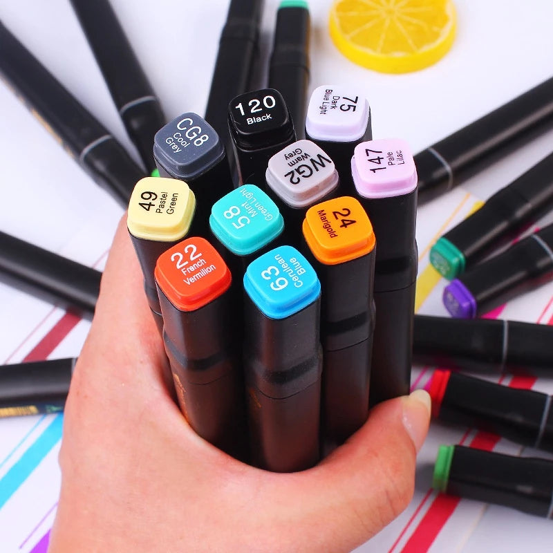 80pcs Dual Tip Alcohol Marker