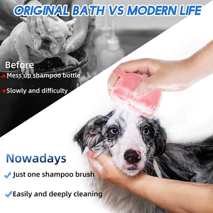 Soft Silicone Pet Shampoo Dispenser Brush