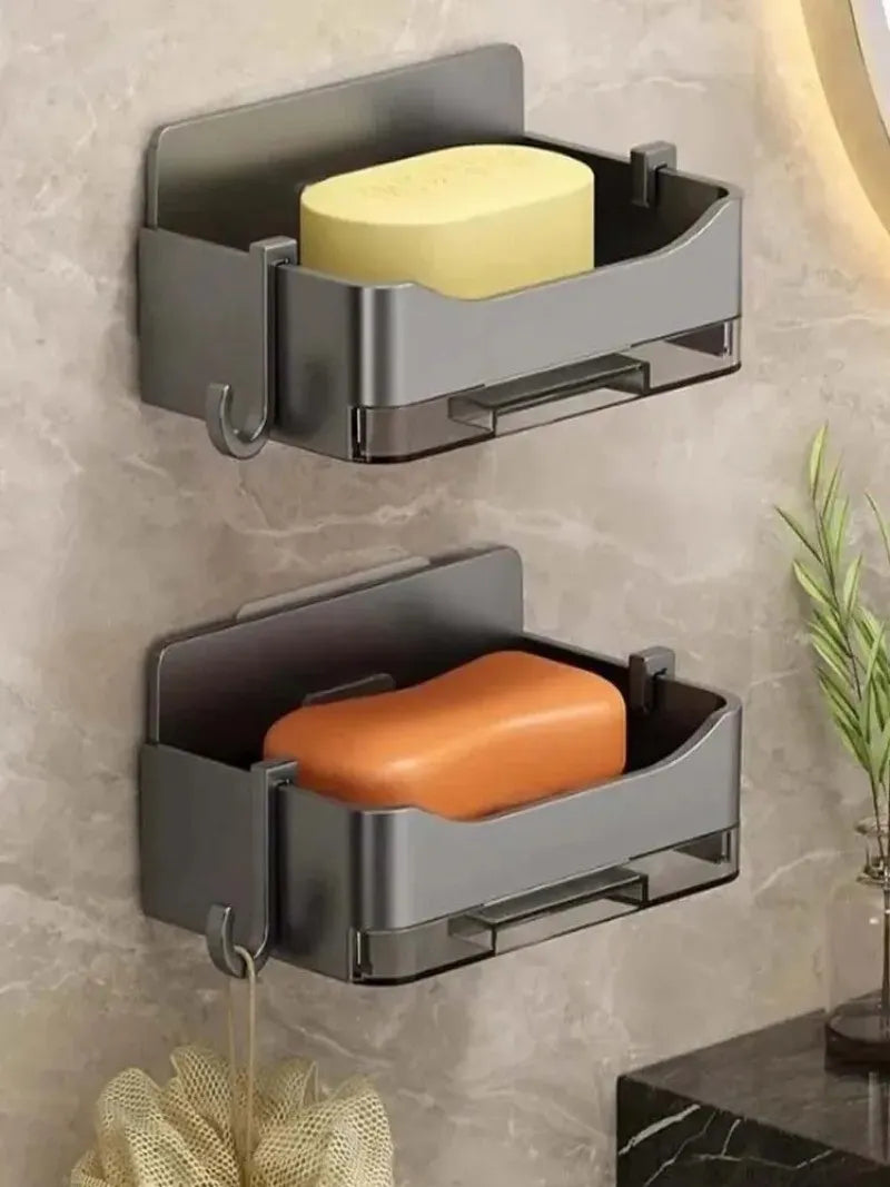 Wall-Mounted Soap Dish with Drain