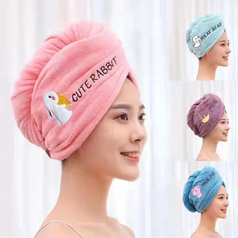 Microfiber Hair Drying Towel Cap