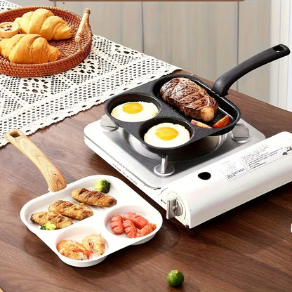 3-in-1 White Multi-Section Nonstick Grill Pan