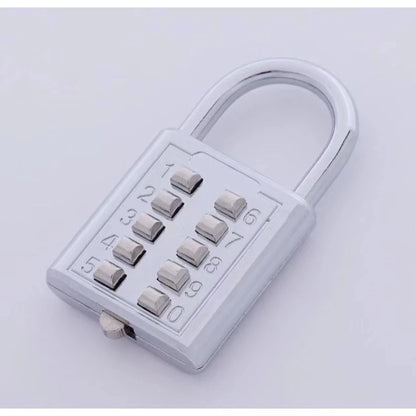 10-Digit Button Combination Padlock