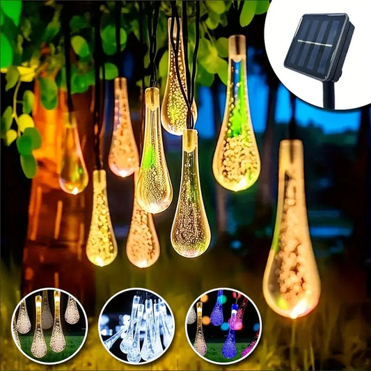 Solar Waterdrop String Christmas Lights (20 LED/5Meters)