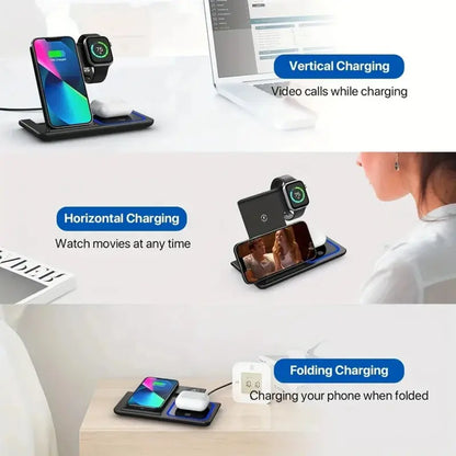 3-in-1 15W Fast Wireless Charging Station