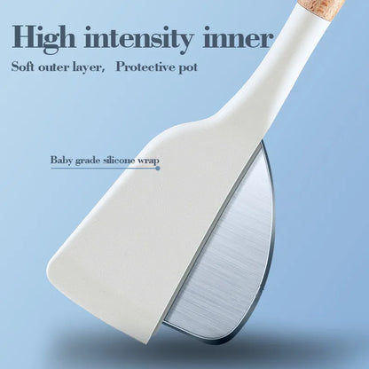 3-Piece White Silicone Cooking Utensils Set