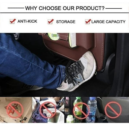 Car Back Seat Multi-Pocket Folding Storage Bag Organizer with Folding Table