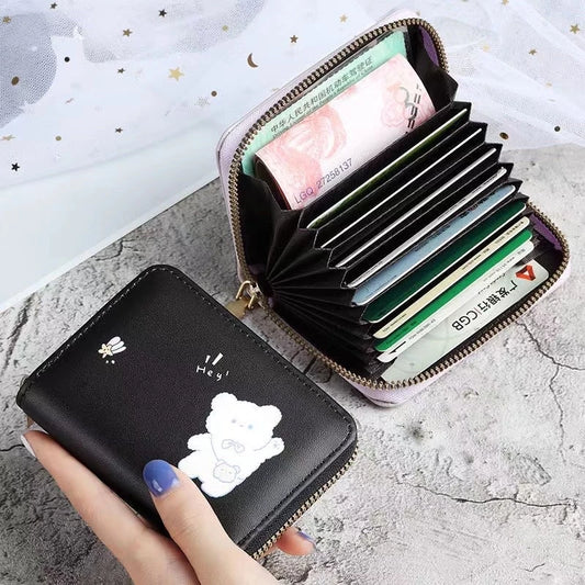 Cute Cartoon Printed Card Holder Wallet