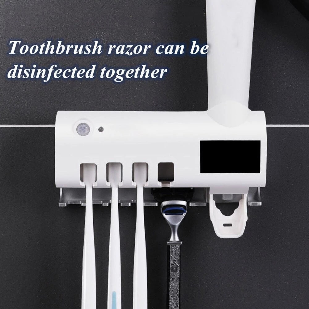 UV Toothbrush Sterilizer and Toothpaste Dispenser