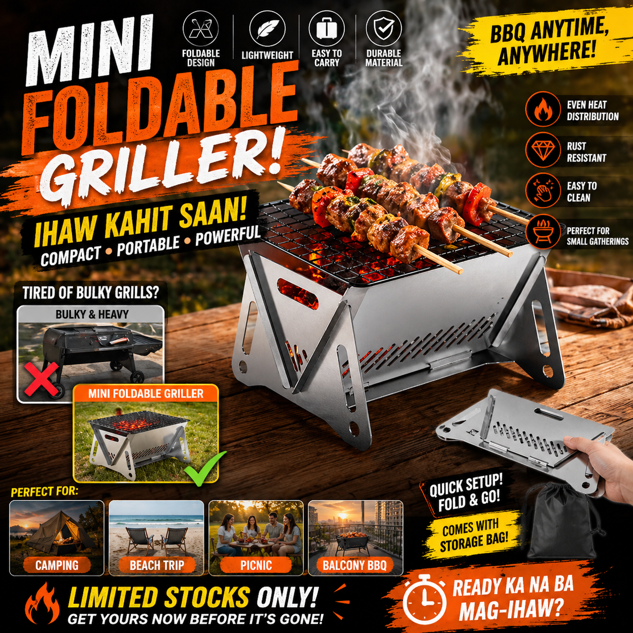 Mini Foldable Griller