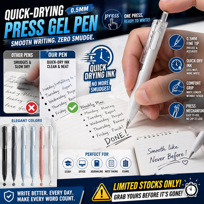 Quick-Drying Press Gel Pen 0.5mm