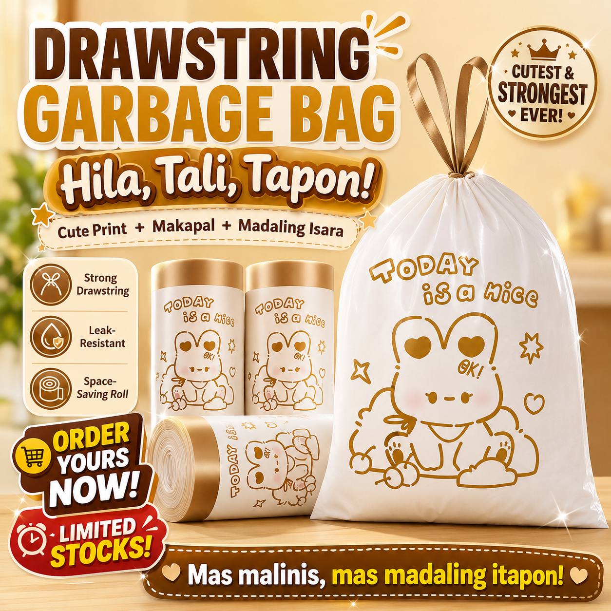 Drawstring Garbage Bag