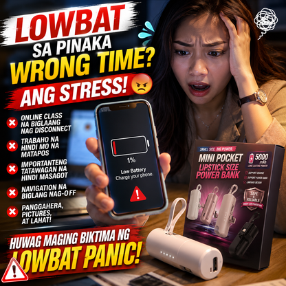MINI POCKET LIPSTICK SIZE POWERBANK