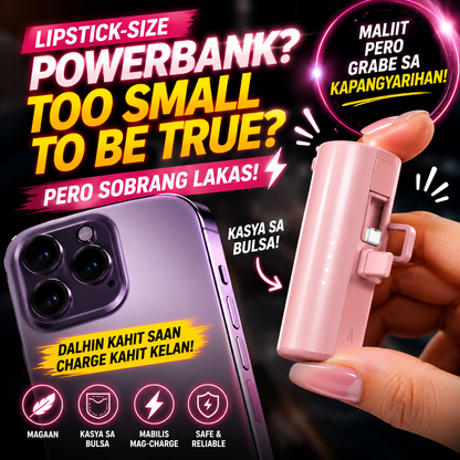 MINI POCKET LIPSTICK SIZE POWERBANK