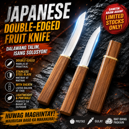 Japanese Double-Edged Stainless Steel Knife