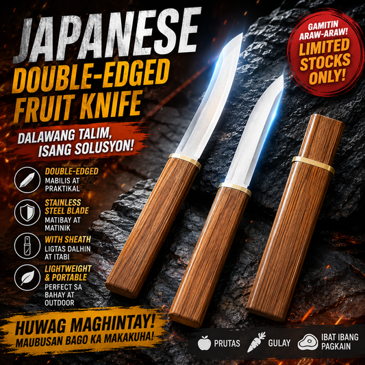 Japanese Double-Edged Stainless Steel Knife