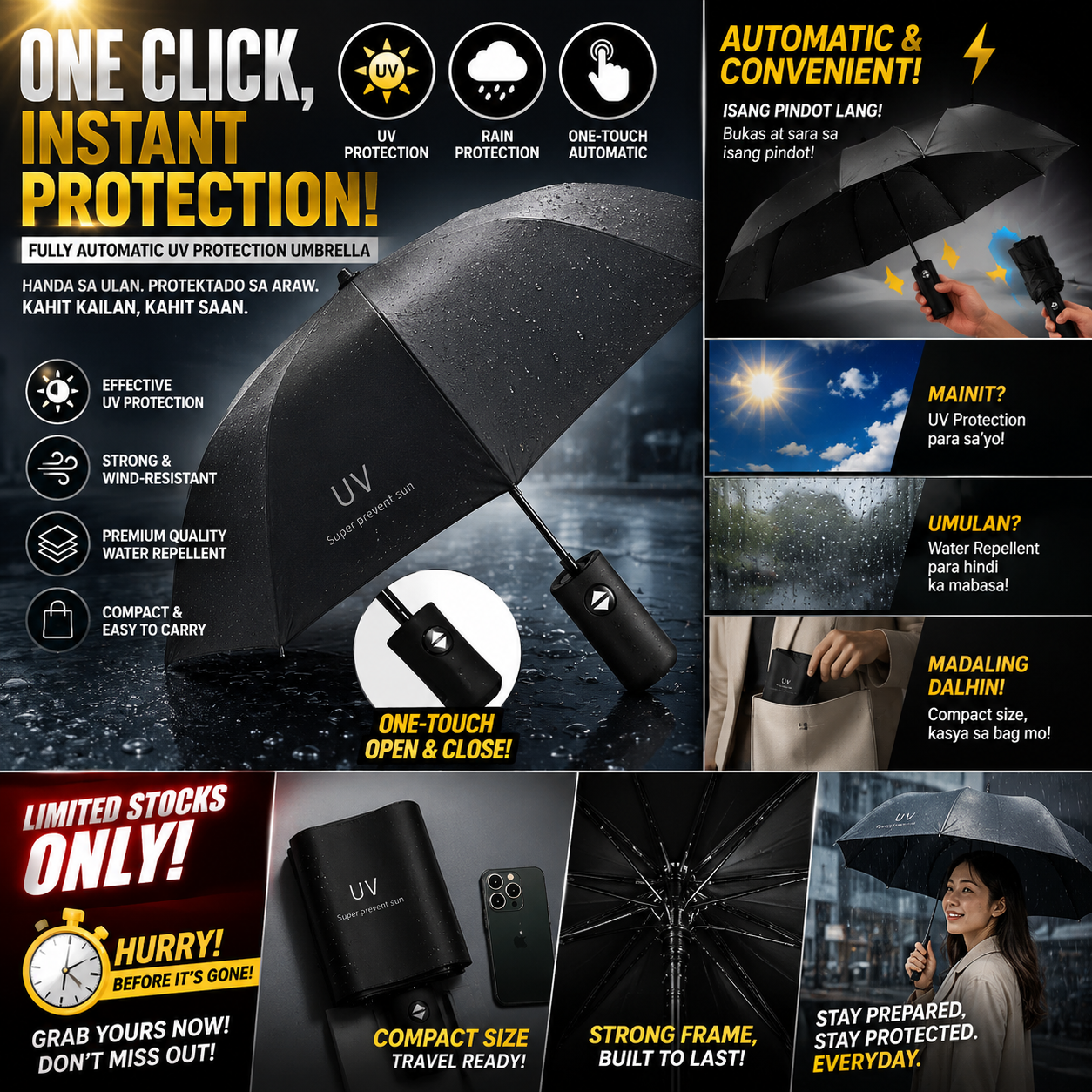 Fully Automatic UV Protection Umbrella
