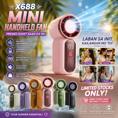 X688 Mini Handheld Fan
