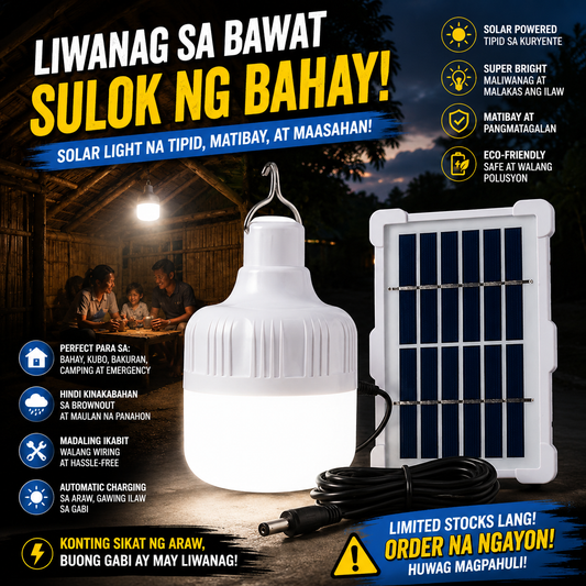 Solar Emergency Bulb w/ Panel