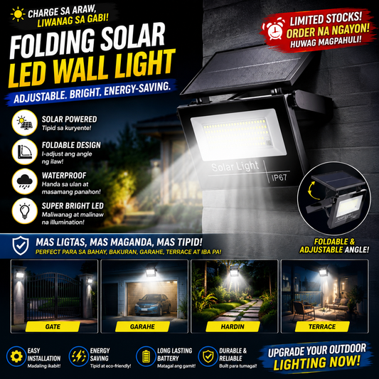 Folding Solar LED Wall Light