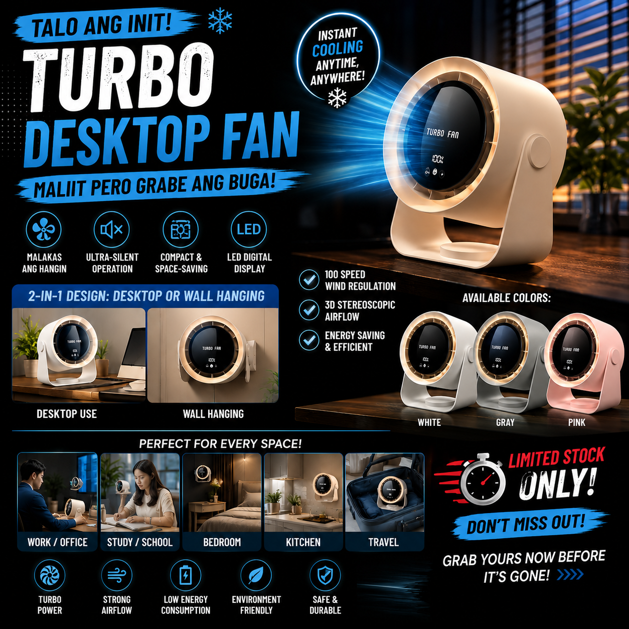 Turbo Desktop Fan