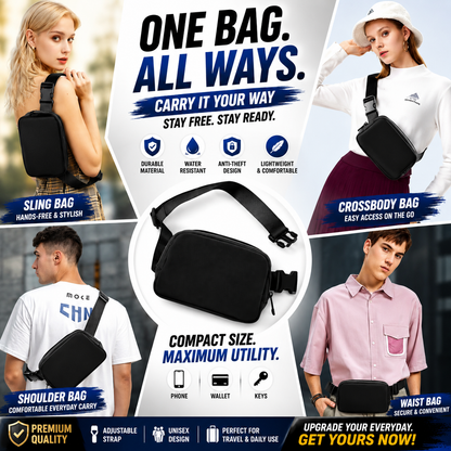 UNISEX Nylon Waterproof Belt Chest Bag