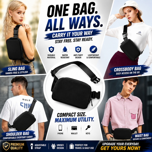 UNISEX Nylon Waterproof Belt Chest Bag