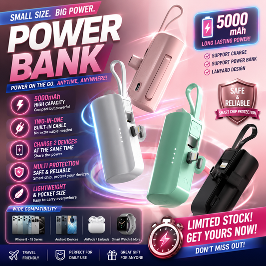 MINI POCKET LIPSTICK SIZE POWERBANK