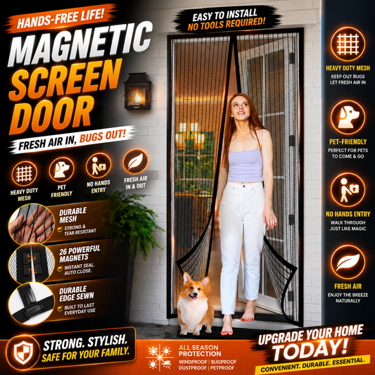 Magnetic Screen Door Net
