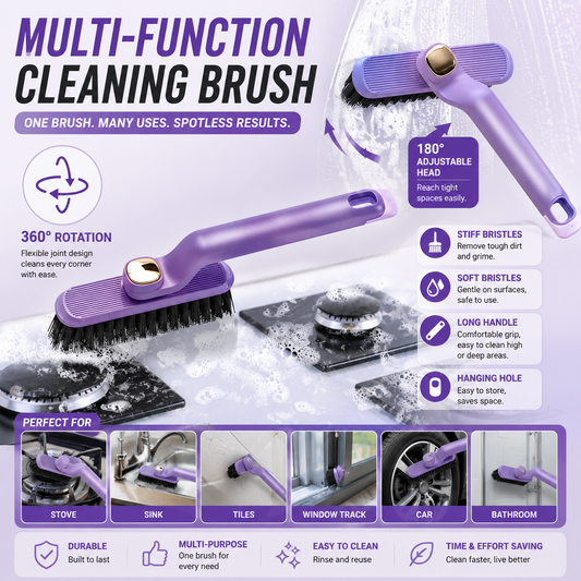 360° Multifunctional Cleaning Brush with Spatula (All-in-One Cleaner)