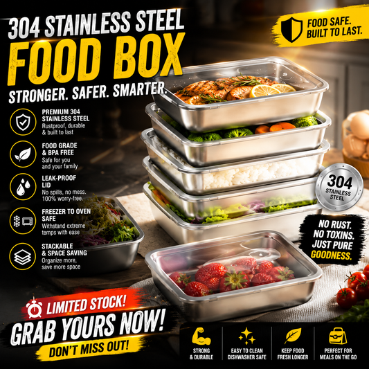 Stainless Steel Food Storage with Lid – Freshness, Durability, and Style in One!
