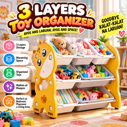 3 Layers Toy Organizer Storage Rack