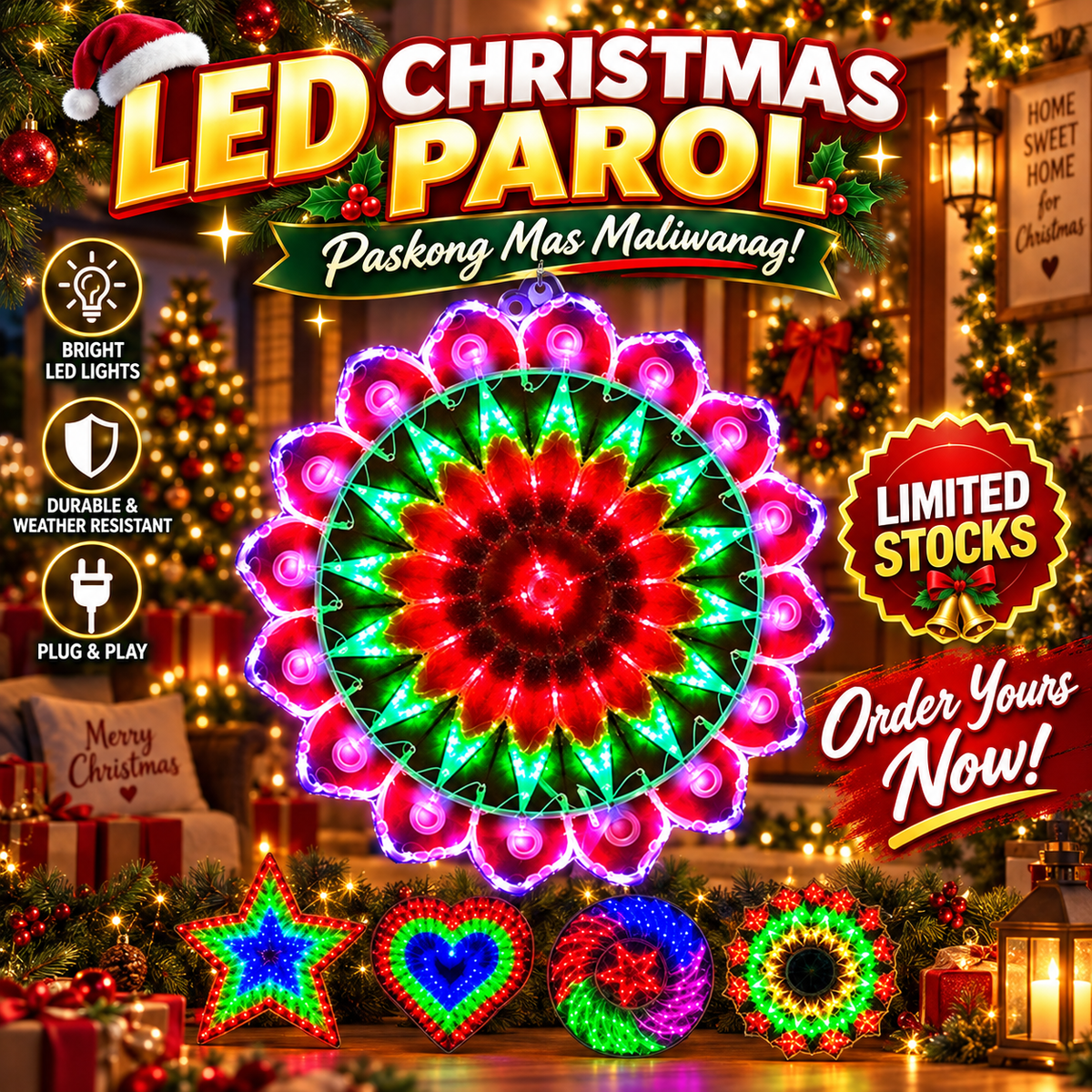 LED Christmas Parol Lantern