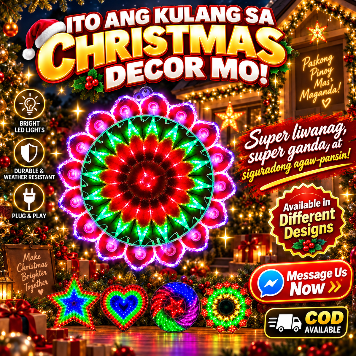 LED Christmas Parol Lantern
