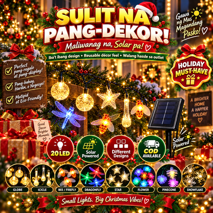 20 LED Solar Christmas String Lights